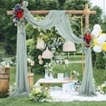thumbnail image 6 of Sheer Chiffon Wedding Arch Drapery 300x75cm Flowing Fabric for Ceremonies & Photo Backdrops, 6 of 8