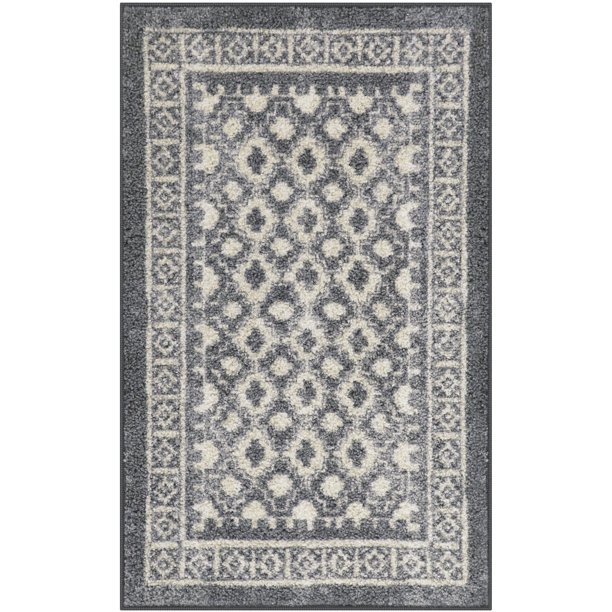Mainstays Farmhouse Textured Print Area Rug or Runner