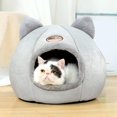 thumbnail image 1 of Mascota perro gato casa plegable perrera invierno cálido nido cachorro dormir cueva (M), 1 of 7