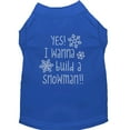 thumbnail image 4 of Christmas Pet Dog  Cat Shirt Rhinestone, "Yes, I Want to Build a Snowman", 4 of 10
