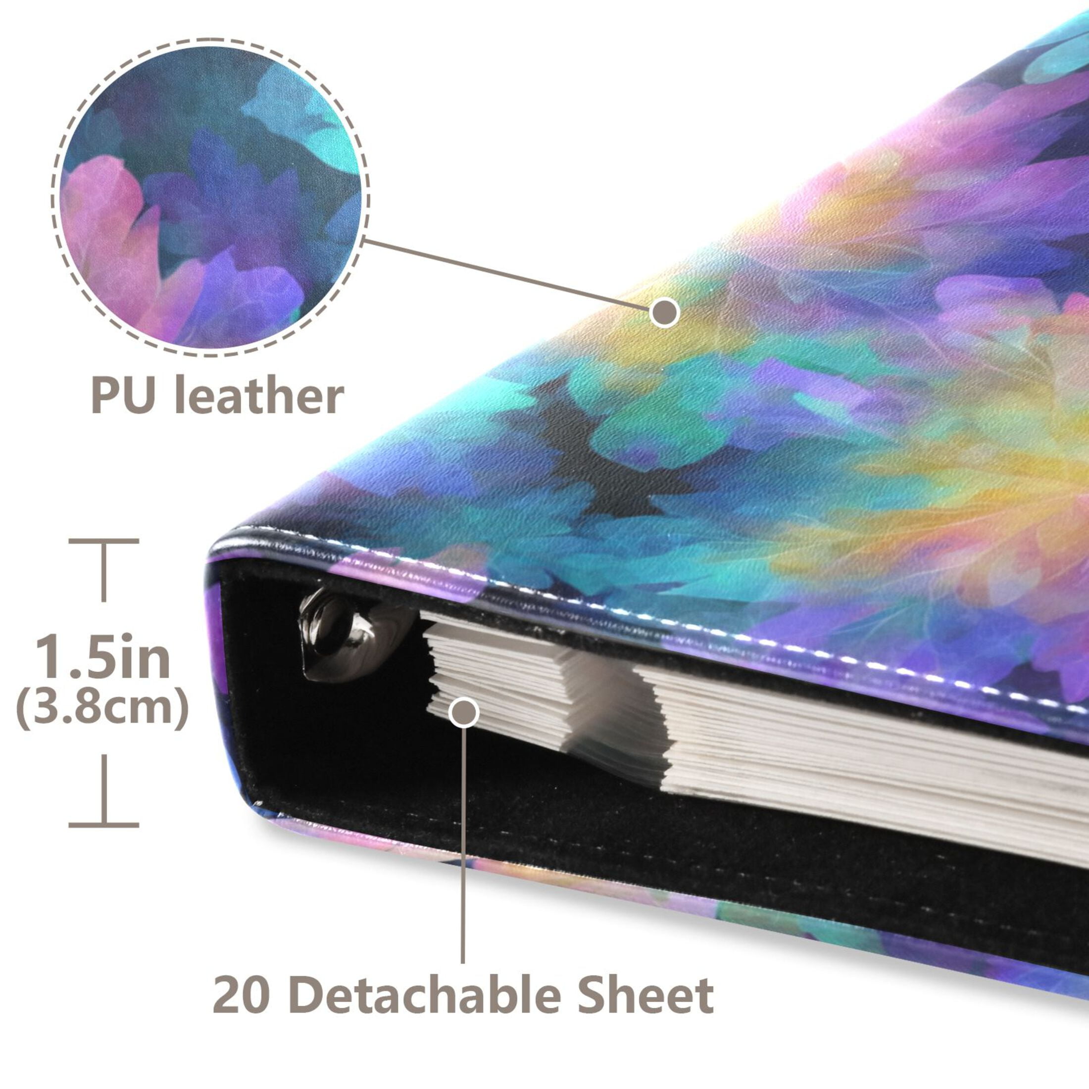 Photo Album Leather Photo Album 11.8x11.2x1.5 Inch Bookshelf Photo Album Photo Album Photo Store Scrapbook Photo Album Purple Tie-dye
