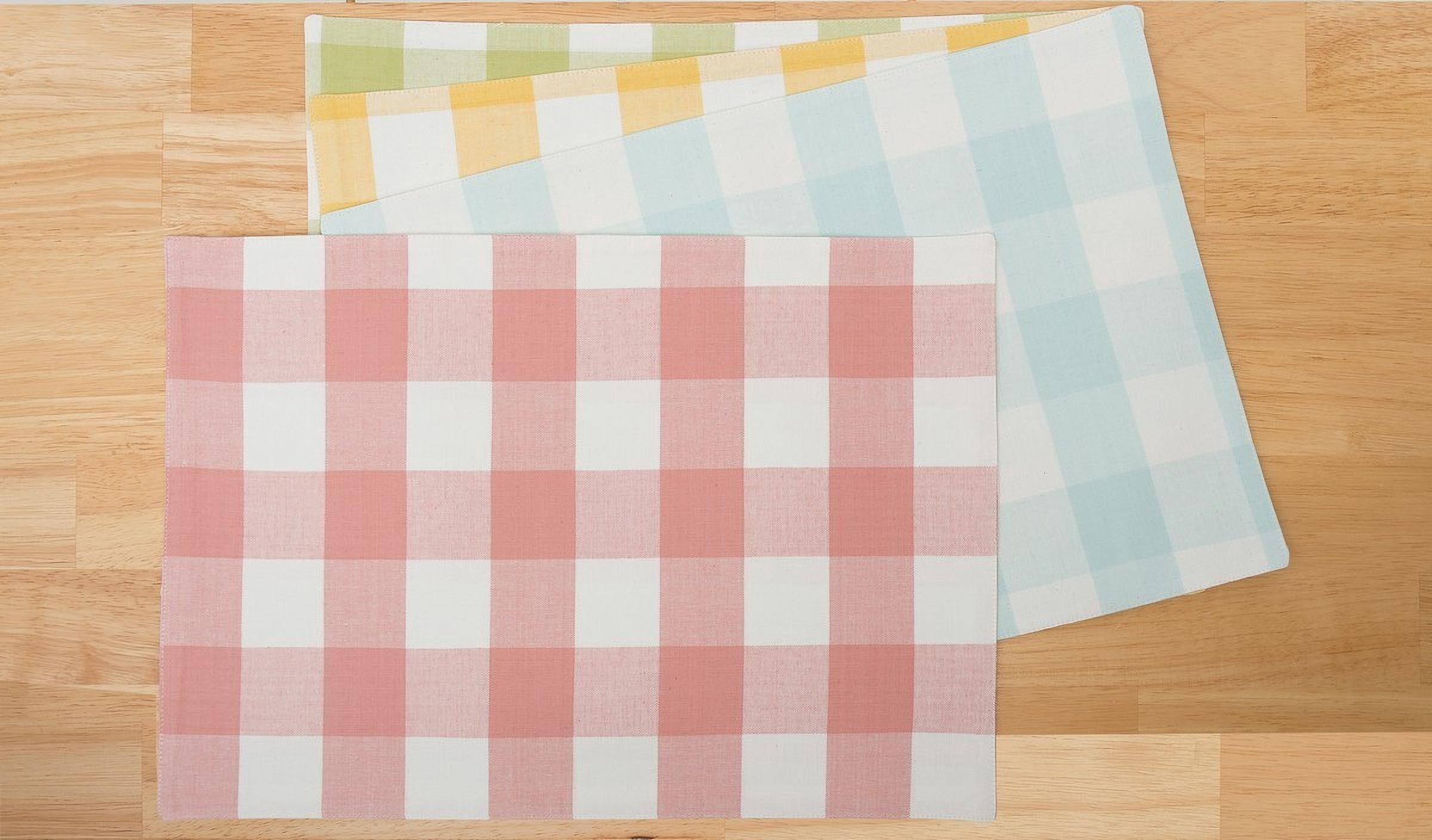 Franklin Checkered Plaid Peridot Placemat Set of 6