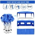 thumbnail image 3 of 10'x20' Pop up Canopy Tent with 6 Removable Sidewalls, Outdoor Folding Canopy Gazebo, Portable Tents for Parties Beach Camping Wedding, 3 of 5