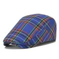 thumbnail image 2 of ZQUUVOU Men's Classic Herringbone Tweed Wool Newsboy Plaid Ivy Hat Blue, 2 of 3