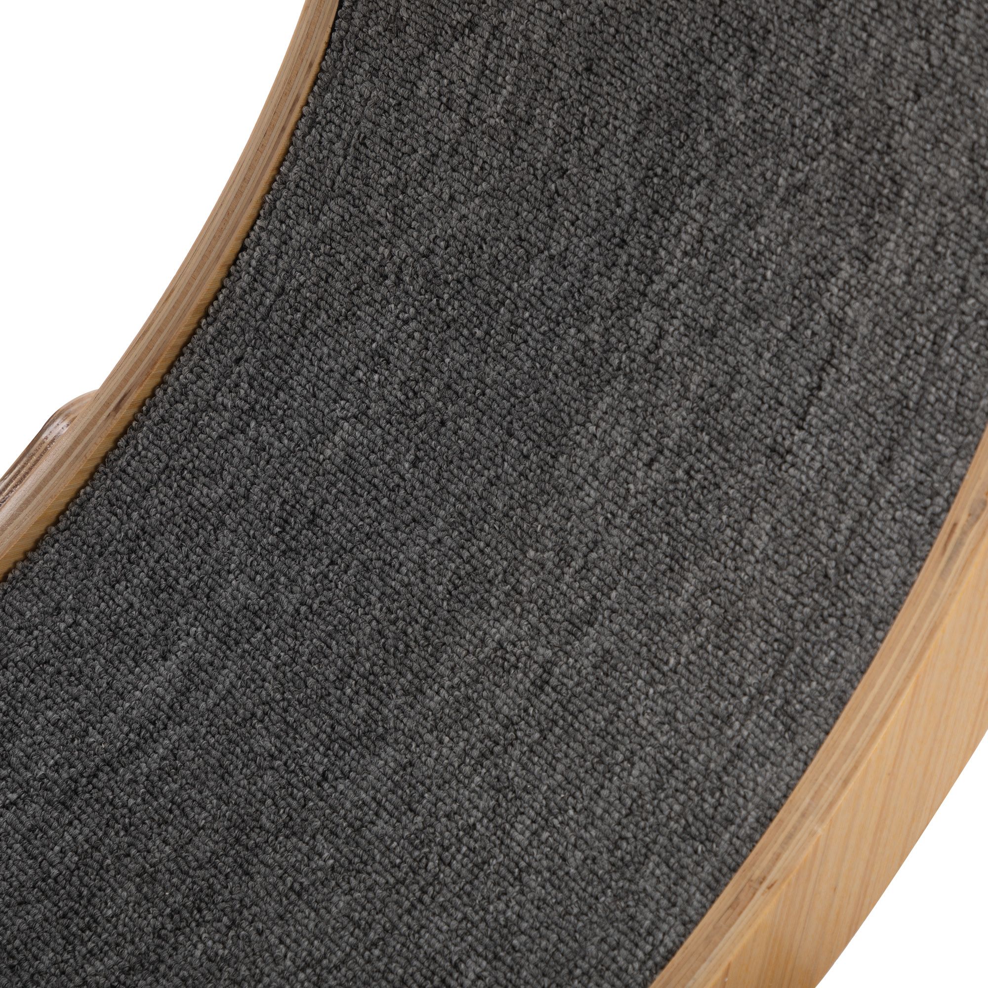 resenkos 34 Inch Round Hamster-Wheel Style Cat Exercise Wheel with Carpet Runway, Wooden Sisal-Covered Cat Scratcher Toy, Beige