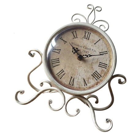 Metal Desk Clock Classical Table Clock Perfectly for Bookshelves or Desks Decoration Ornament