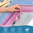 thumbnail image 3 of Yayeee Kitchen Curtains Tier Pair Light Filtering 27"x36" Rod Pocket Short Cafe Window Panel, Purple Window Scene, 3 of 7