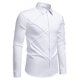 thumbnail image 1 of pstuiky camisa de manga larga para hombre, Camisa blusa informal de manga larga con cuello vuelto y botones lisos a la moda para hombre salir tops xxl, 1 of 8