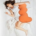 thumbnail image 5 of Throw Pillow Covers 40x37 Pregnancy Pillow For Sleeping Body Maternity Pillow Supports Back Legs Abdomen Hips For Pregnant Women 39 Inch Pregnancy Pillow For Women Orange, 5 of 7