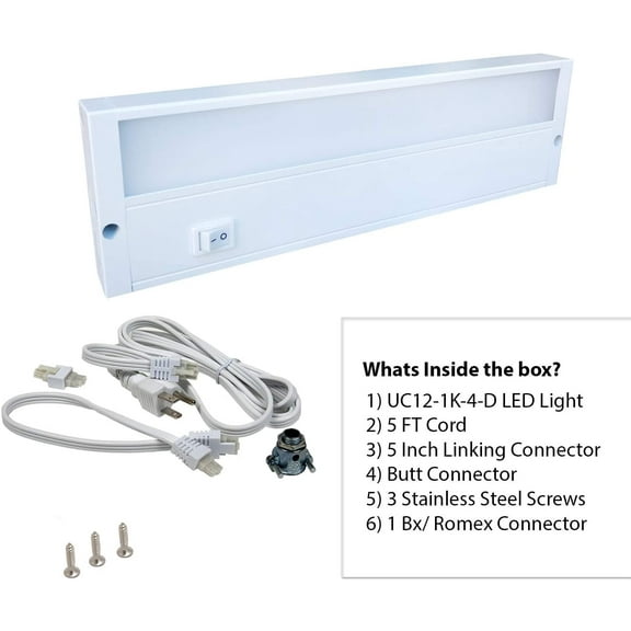 Radionic Hi-Tech UC12-1K-4K-D Under Cabinet 12" LED Light Fixture