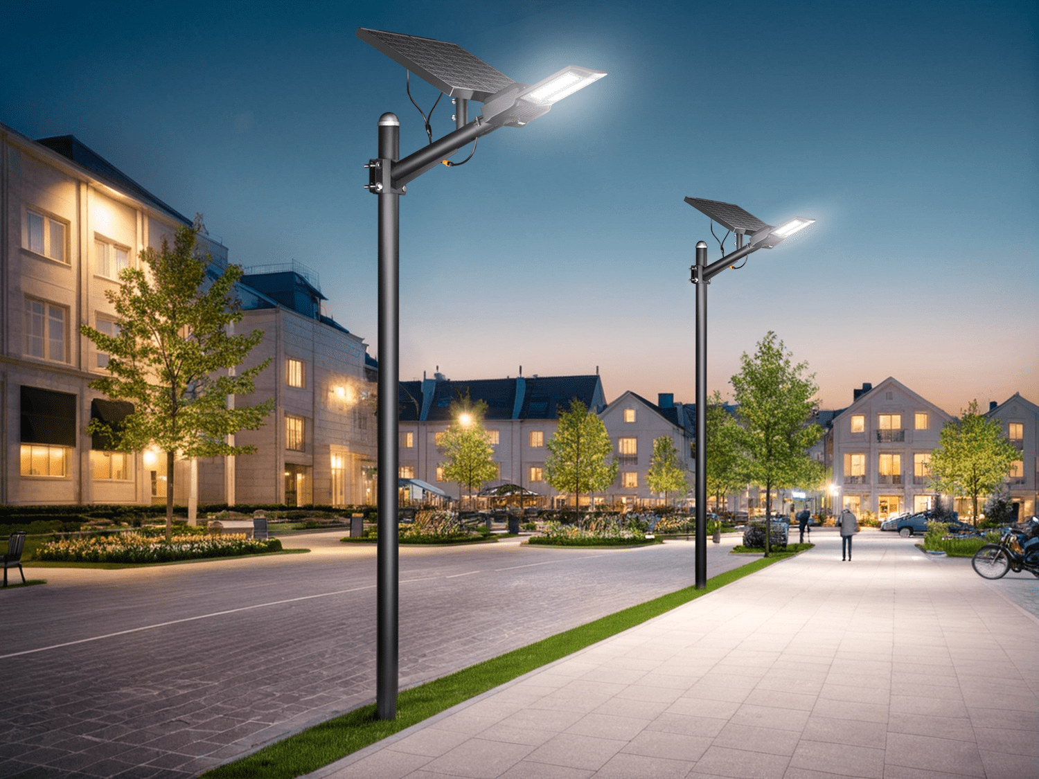 Bjsuc 15000w Solar Street Light, 600000LM 6500K Commercial Parking Dusk to Dawn IP67 Waterproof Flood Lights with Motion Sensor Lamp for Basketball Court