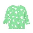 thumbnail image 5 of Ugoldhm Girls Blouses Round Neck Star Graphic Casual Tops 3/4 Sleeve Summer Fall Kids Clothes, 5 of 5