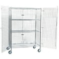 TableTop King NSF Mobile Chrome Wire Security Cage Kit 24" x 48" x 69