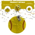 thumbnail image 3 of 2-D Yellow Softball Pinata 16" Softball Birthday Softball Party Decoration Photo Prop Softball Themed Birthday, 3 of 4