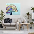 thumbnail image 2 of Marine Life Dolphin Turquoise Accent Animals & Insects Graphic Art Gallery Wrapped Canvas Print Wall Art, 2 of 7