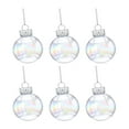 thumbnail image 2 of Bolas navideñas iridiscentes, adornos, bolas rellenables, bolas navideñas, bolas transparentes 6 uds., 2 of 9