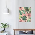 thumbnail image 4 of JRXY 16x20 in / 12x16 in Decorative Painting Tropical Leaves Hibiscus Flower Pineapple 12x16 in, 4 of 5