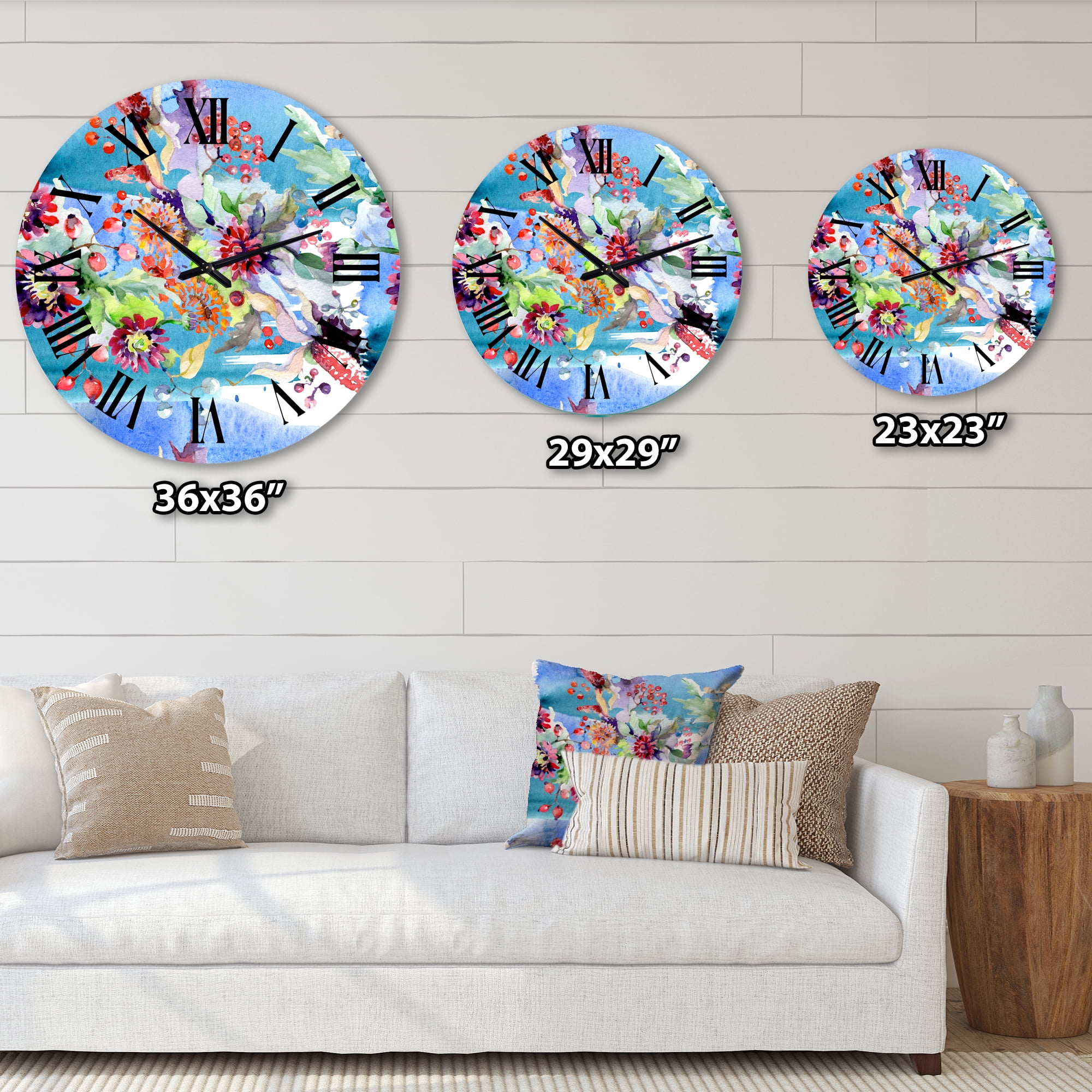 Designart 1 in Modern,Contemporary Wall Clock