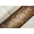 thumbnail image 4 of Premium Cowhide Patchwork Rug – Herringbone Chevron Design - Patchwork Runner Rug, 4 of 6