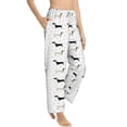thumbnail image 6 of Salouo Dachshund Dog Print Women's Pajama Pants Casual Loose Sweatpants PJs Flowy Pants Drawstring Palazzo for Women Wide Leg Pants Lounge Pajama -Large, 6 of 8
