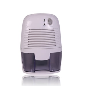 17.6oz Citernes à eau Mini Déshumidificateur - 3.5oz/24H Capacité de déshumidification, ultra-Quiet (<40dB) USB Alimenté (DC5V/10W) portatif ABS Déshumidificateur en plastique pour 5-10m2 pièces, Enlevant d'humidité Compact Blanc