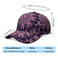 thumbnail image 5 of Retro Paisley Floral Baseball Cap - Adjustable Breathable Hat for Sports & Casual Wear, 5 of 5