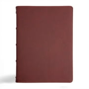 CSB Verse-by-Verse Reference Bible, Holman Handcrafted Collection, Marbled Burgundy Premium Calfskin (Hardcover)