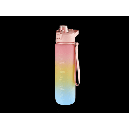 

Rush Thirst-quenching artifact outdoor sports cold water bottle fitness portable drinking water plastic water cup [1000ML] sports water bottle (cherry blossom powder) S1685