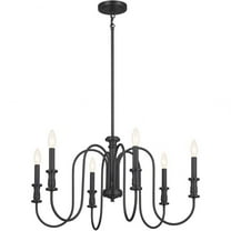 6 Light Medium Chandelier in Homestead Style-15.5 inches Tall and 28.75 inches Wide-Black Finish Bailey Street Home 147-Bel-4652834