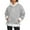 sweatshirt for women - Grey, variant on Women Faux Fur Trim Hooded Sweatshirt Long Sleeve Pullover with Kangaroo Pocket Soft Warm Winter Holiday Loungewear Outerwear Top,S