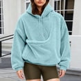 thumbnail image 6 of Unisex Cat Pouch Hoodie Fleece Sherpa Dog Sweatshirts Kangaroo Pocket Pet Carrier Holder, 6 of 7