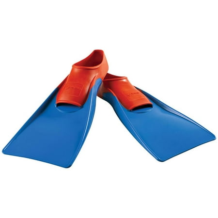 FINIS Long Floating Fin in Red/Blue, Size M