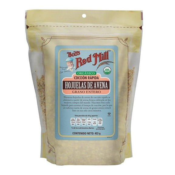 Hojuelas de avena Bob's Red Mill grano entero orgánico 453 g