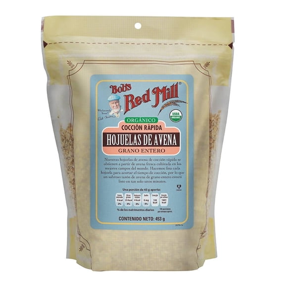 Hojuelas de avena Bob's Red Mill grano entero orgánico 453 g