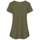 thumbnail image 3 of Pullover de Color Sólido de las Mujeres, Nuevo Botón de Manga Corta Cuello Redondo para el Uso Casual Y de Fiesta, Blusa Diaria Suave, Camiseta de Moda Callejera, 3 of 6