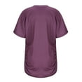 thumbnail image 5 of Aboser Womens Summer T Shirts Plus Size Tops for Women 5X Ruched Waist Basic Tshirts Solid Color Short Sleeve Tee Shirt Casual Lightweight Crewneck T-shirt, 5 of 7