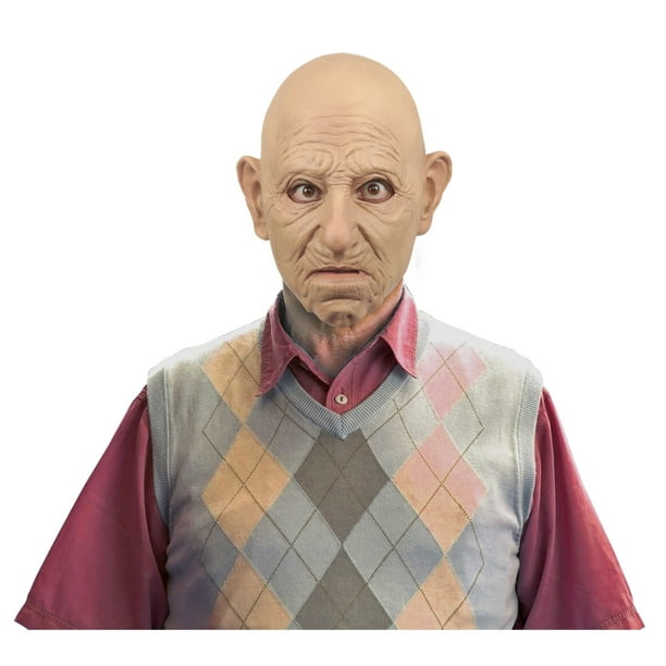 Adult Old Man Wrinkled Halloween Mask