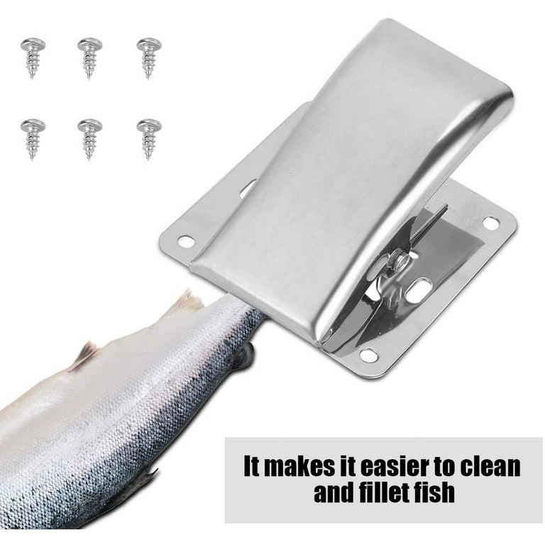 Fish Clamp,Stainless Steel Fish Cleaning Tools Fillet Clamp with 6