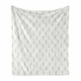 thumbnail image 1 of Trellis Soft Flannel Fleece Blanket, Victorian Inspired Illustration of Dots and Floral Items on a Plain Background, Cozy Plush for Indoor and Outdoor Use, 50" x 60", Dusk and White, by Ambesonne, 1 of 6