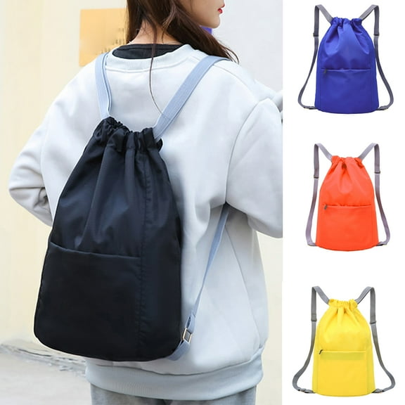 Cheers.US Swimming Basketball Bag Portable Drawstring Backpack Waterproof Gym Sports Pool Beach Gear Bag