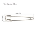 thumbnail image 2 of Uxcell 2.95 Inch Large Metal Sewing Pins Safety Pins for Office Home Silver Tone 40 Pack, 2 of 5