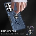 thumbnail image 3 of Compatible for Samsung Galaxy S22 Ultra Case with Kickstand & Slide Camera Cover, Built-in 360° Rotate Ring Stand Magnetic Car Military Grade Shockproof Phone Cover Case,Blue, 3 of 10