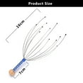 thumbnail image 2 of Octopus Head Massager Scalp Relaxation Relief Body Massager Remove Muscle Tension Tiredness Metal Head Massager, 2 of 6