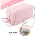 thumbnail image 4 of Tikeitoo Cute Pencil Case Large Capacity Pencil Box 4 Compartments Box Storage Bag Desk Organizer Marker Pouch Pen for Middle School Office College Adult Gi+rl and B+oy, 4 of 9