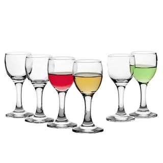 5 Vintage Pressed Glass Port Wine Glasses Cordials Liqueur 