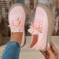 thumbnail image 4 of Pandaie Womens Walking Shoes Breathable Comfortable Knit Slip on Lace up Sneakers with Non Slip Cushioned Sole for Standing Daily Wear Travel Work Commute Red 9.5, 4 of 9