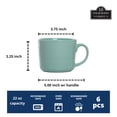 thumbnail image 2 of 10 Strawberry Street Double Line 3.75"/12 fl oz Stoneware Mug, Set of 6, Seafoam, 2 of 4