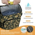 thumbnail image 4 of Floral Sunflower and Bee Illustration Insulated Cooler Backpack - 20L Picnic Backpack for Outdoor, Travel & Work, Rustic Yellow Pattern, 4 of 5