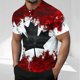 thumbnail image 2 of Top Casual Impreso de los Hombres, Camiseta de Cuello Redondo Botón de Manga Corta de Moda para Uso Al Aire Libre Y Diario, Camiseta de Invierno Cómoda, 2 of 6