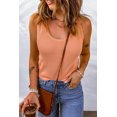thumbnail image 1 of Women's Pink Plain Waffle Knit U Neck Tank Top, 1 of 14